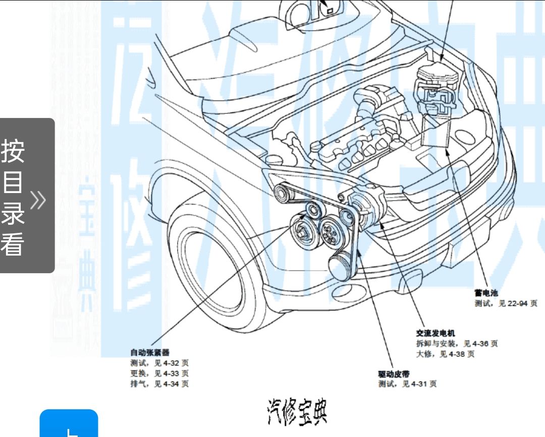 雅阁2.0发电机皮带绕法图片